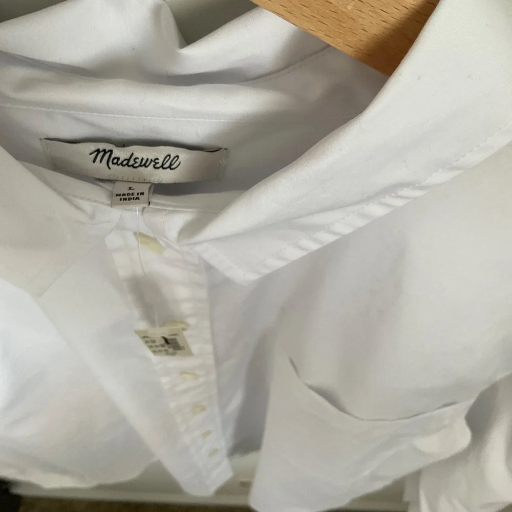 NWT Madewell White Relaxed Button-Up Shirt SZ Various - Picture 16 of 16